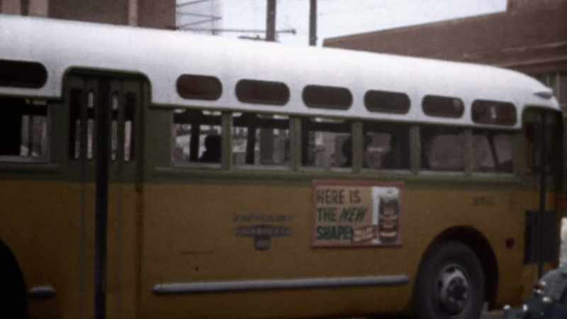 IMAGES OF EMPTY BUSES AND PEACEFUL PROTESTORS