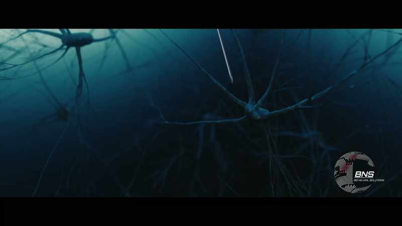 Imagine a tiny needle containing a rolled-up mesh