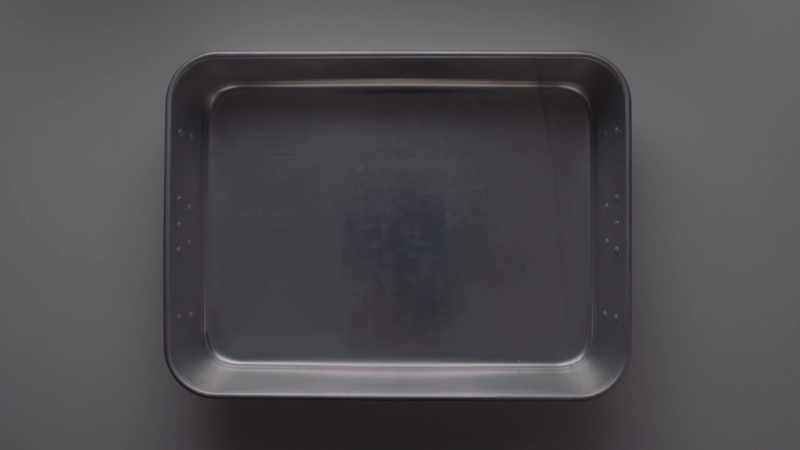 Imagine this baking dish is a gigantic hole in the ground
