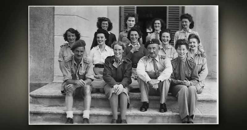 In 1946, she's a relief worker working in a displaced persons camp