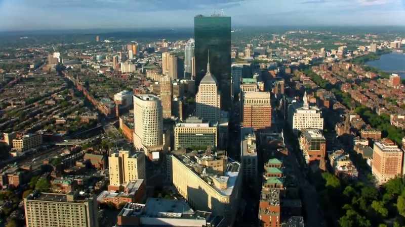 In 1971, the John Hancock tower in Boston