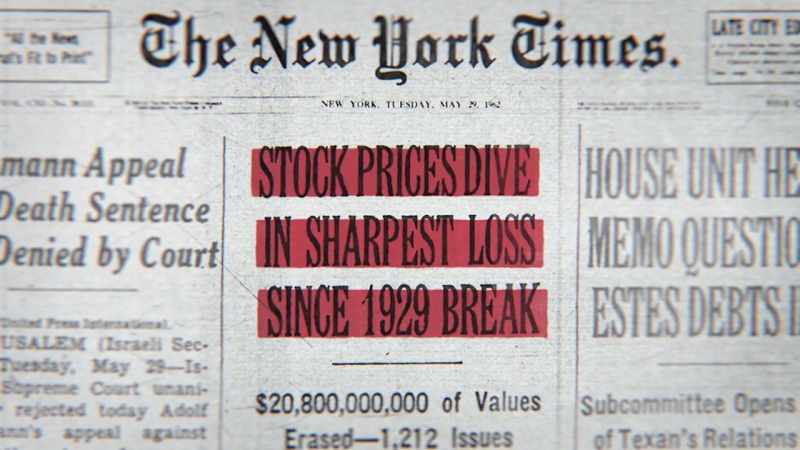 In '62, the market broke