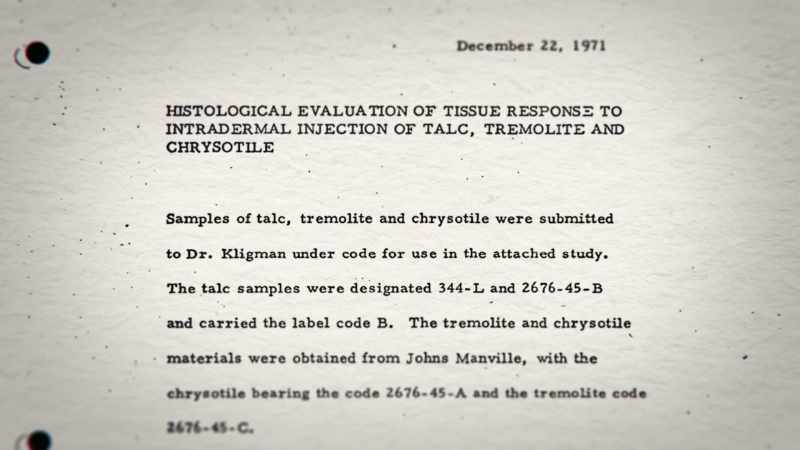 In a 1971 memo, a Johnson & Johnson executive