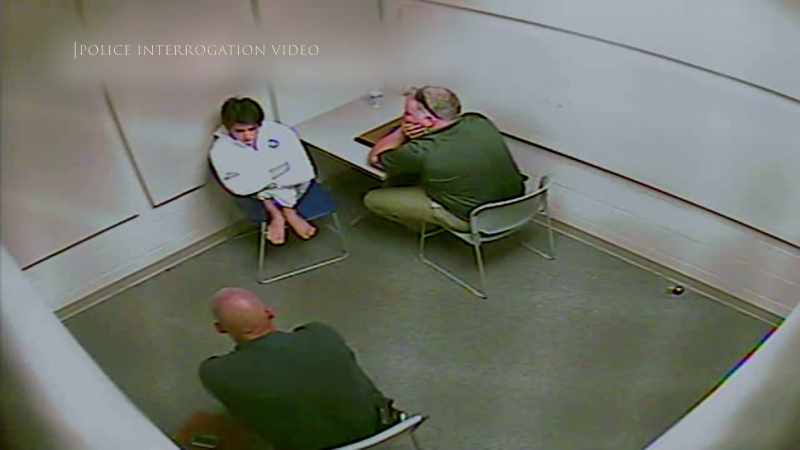 In a room nearby, Detectives have been interviewing