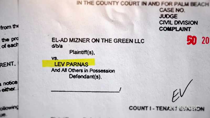 In Boca Raton, he had multiple cases, non-payment of dots, and being evicted