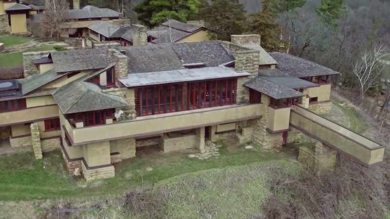 In this case, a building that belongs to its hill