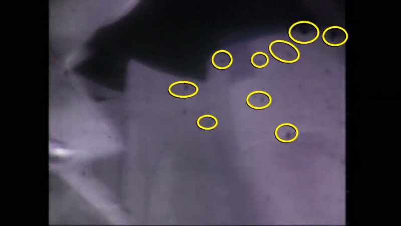 In this case, we observe more dust particles