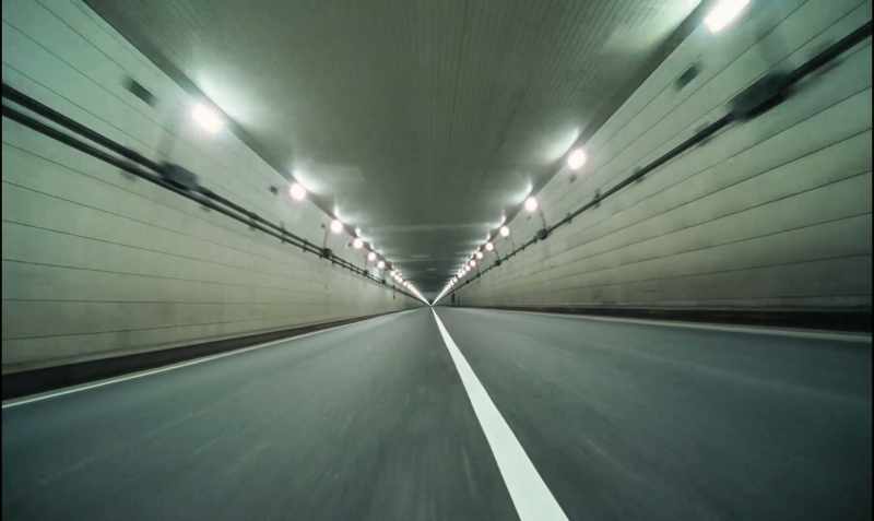 In my dream, I'm speeding through a tunnel