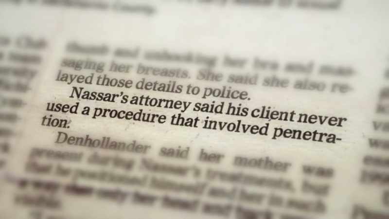 In that interview with Nassar's lawyers