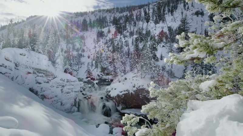 In March, sunlight slowly returns to yellowstone