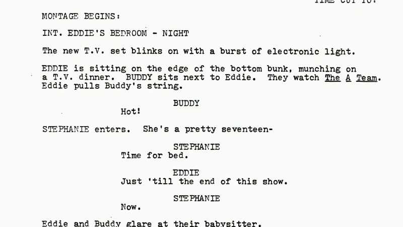 In my original script, she was a teenager