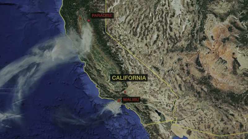 In southern California, the Woolsey Fire was taking off