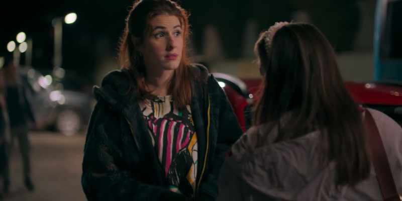 In the car. Did you purposely miss the bus to avoid her?