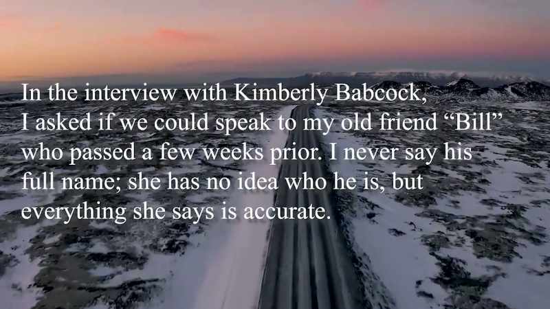 In the interview with Kimberly Babcock