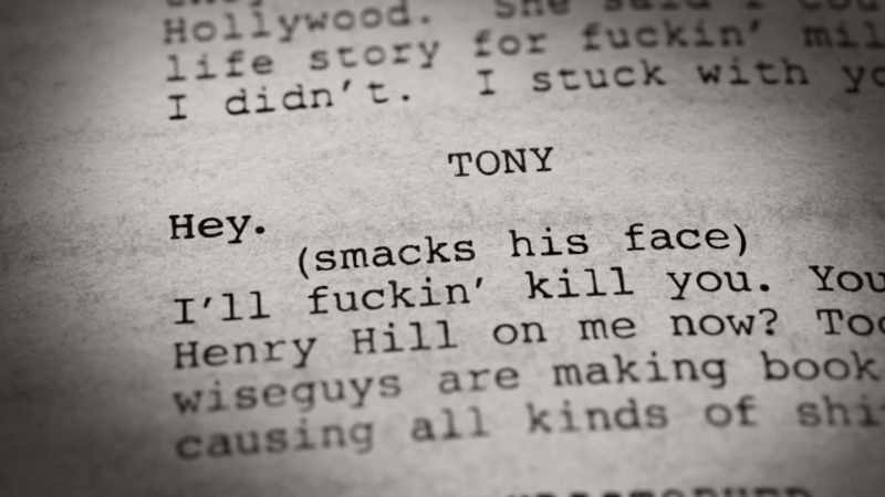 In the script, what I had written in