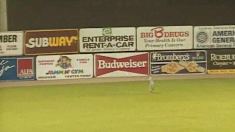 in the seventh. Hits a fly ball