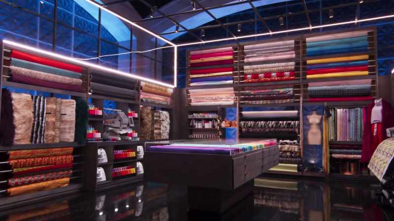 In there, you will find spray paints, fabrics