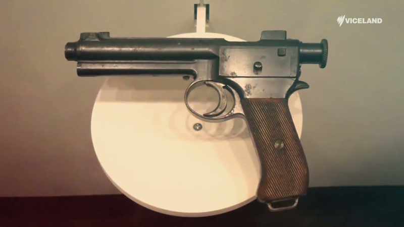 In World War I, the Austrians introduced a 'machine pistol'