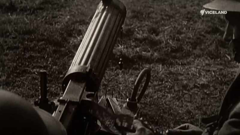 In World War I, the British used the Vickers medium machine gun