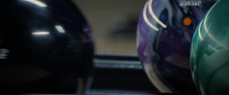 [indistinct chatter] - [bowling pins clattering]