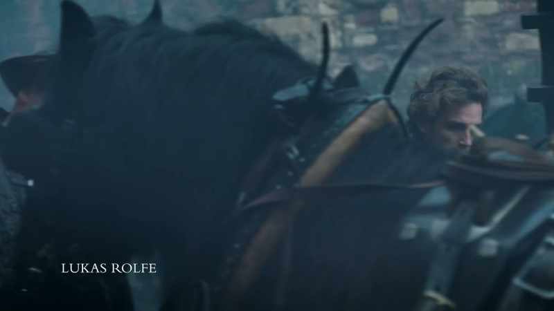 [ Indistinct conversations, horse blusters ]