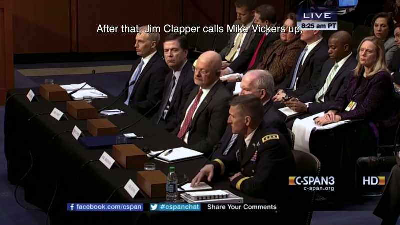 [Informant] After that, Jim clapper calls Mike Vickers up