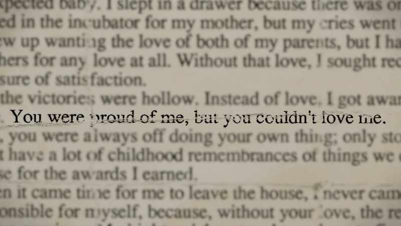 Instead of love, I got awards.