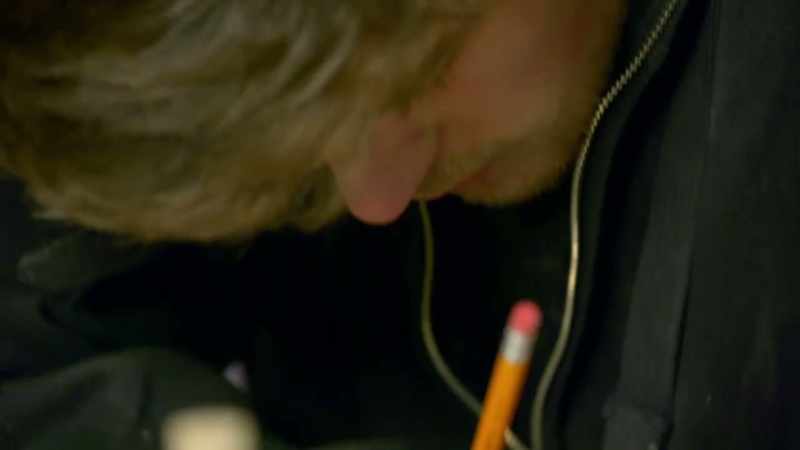Instead of his usual intuitive style, Billy's putting pen to paper
