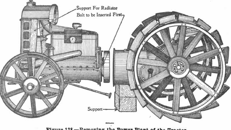 Instead, the rear axle, engine