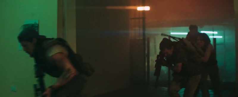 (intense music) (gunshots blasting)