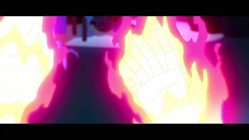 [intense music playing]