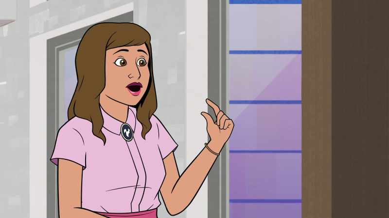 Interestingly, she's a little casual