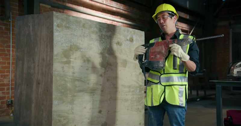 Is to drill the mounting hole for the real drill