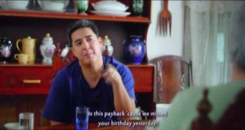 Is this payback 'cause we missed your birthday yesterday?
