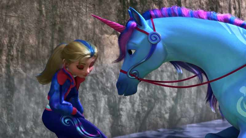 [Isabel] There you go, buddy. -[River snorts]