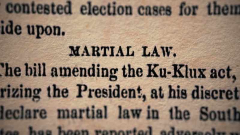 � It allows Grant to declare martial law