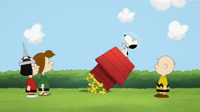 It appears Snoopy is trying to blast off, Charles