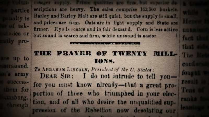 It basically says, why, Mr. Lincoln