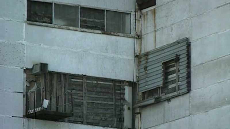 It began crumbling down
