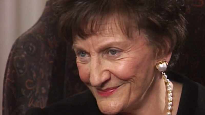 It was bizarre to hear her talking about her late husband