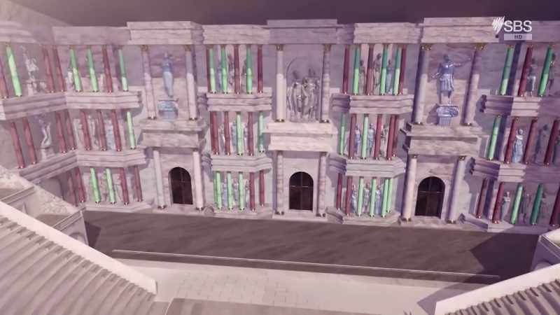 It comprised a stage