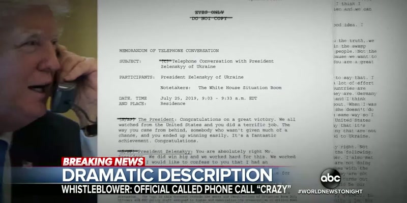It details President Trump's conversation