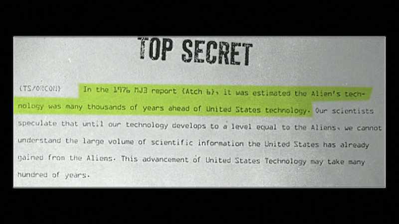 It was estimated the aliens' technology was