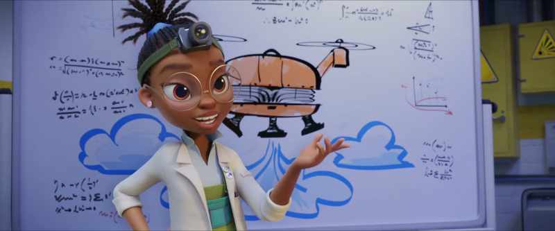 It flies around and sucks up clouds