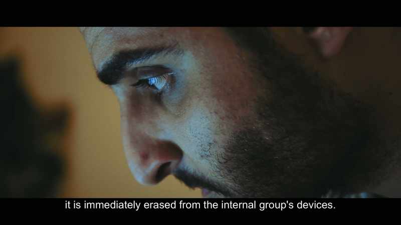 it is immediately erased from the internal group's devices