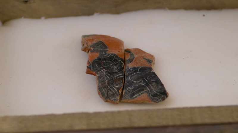It looks like an amphora, Circa 500 BCE