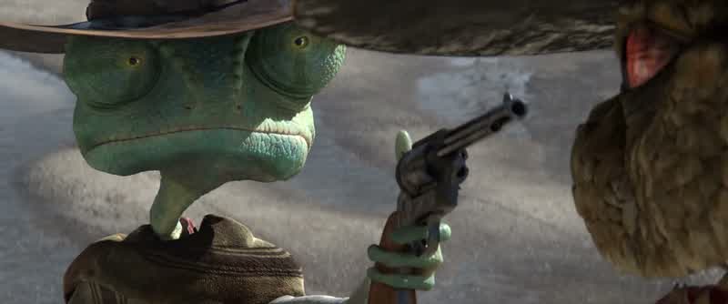 It only takes one bulletYou ain't got the nerveTry meOh Mr RangoAren't you forgetting somethingHand me your gun SheriffNow Mr Rango