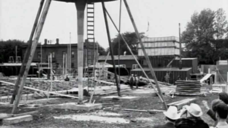 It was only when the wooden props holding the column
