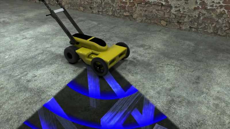 It operates by sending electromagnetic signals