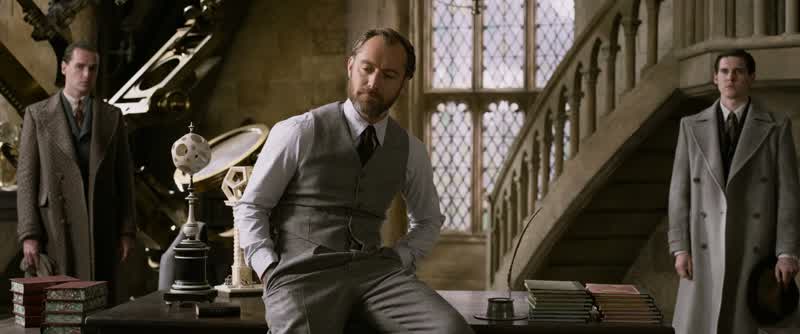 It pains me to say it becausewell I don't like youBOTH LAUGHButyou are the only wizard who is his equalI need you to fight himI can'tBecause of thisYou and Grindelwald were as close as brothersOh we